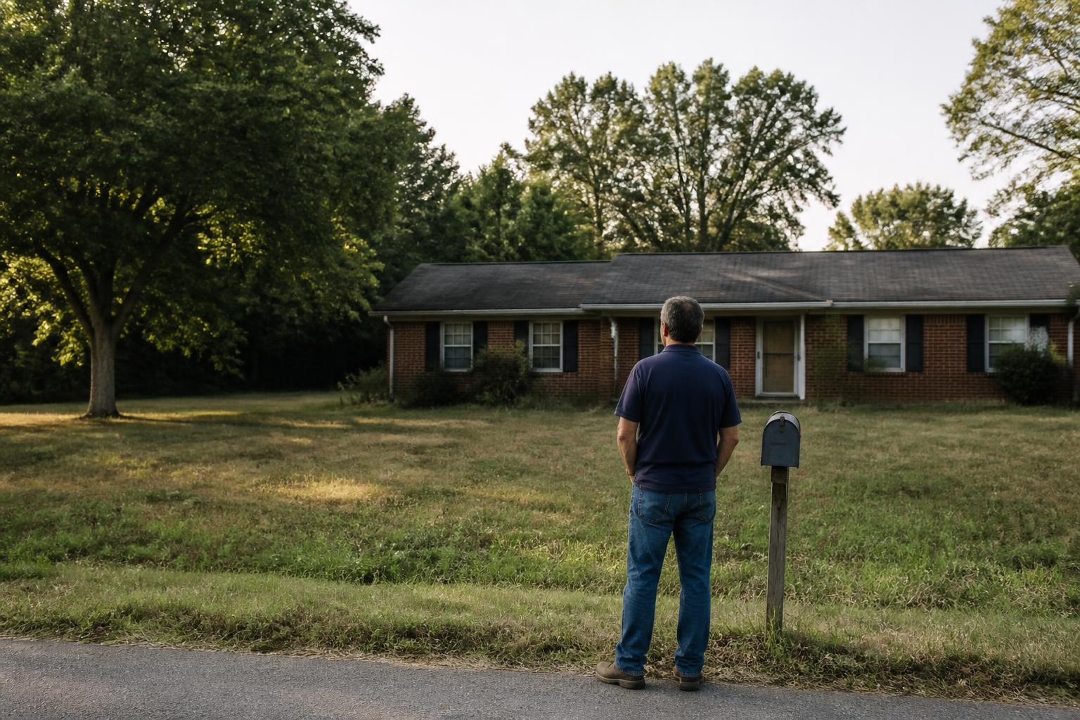 Homeowner calmly reviewing options for a property needing attention